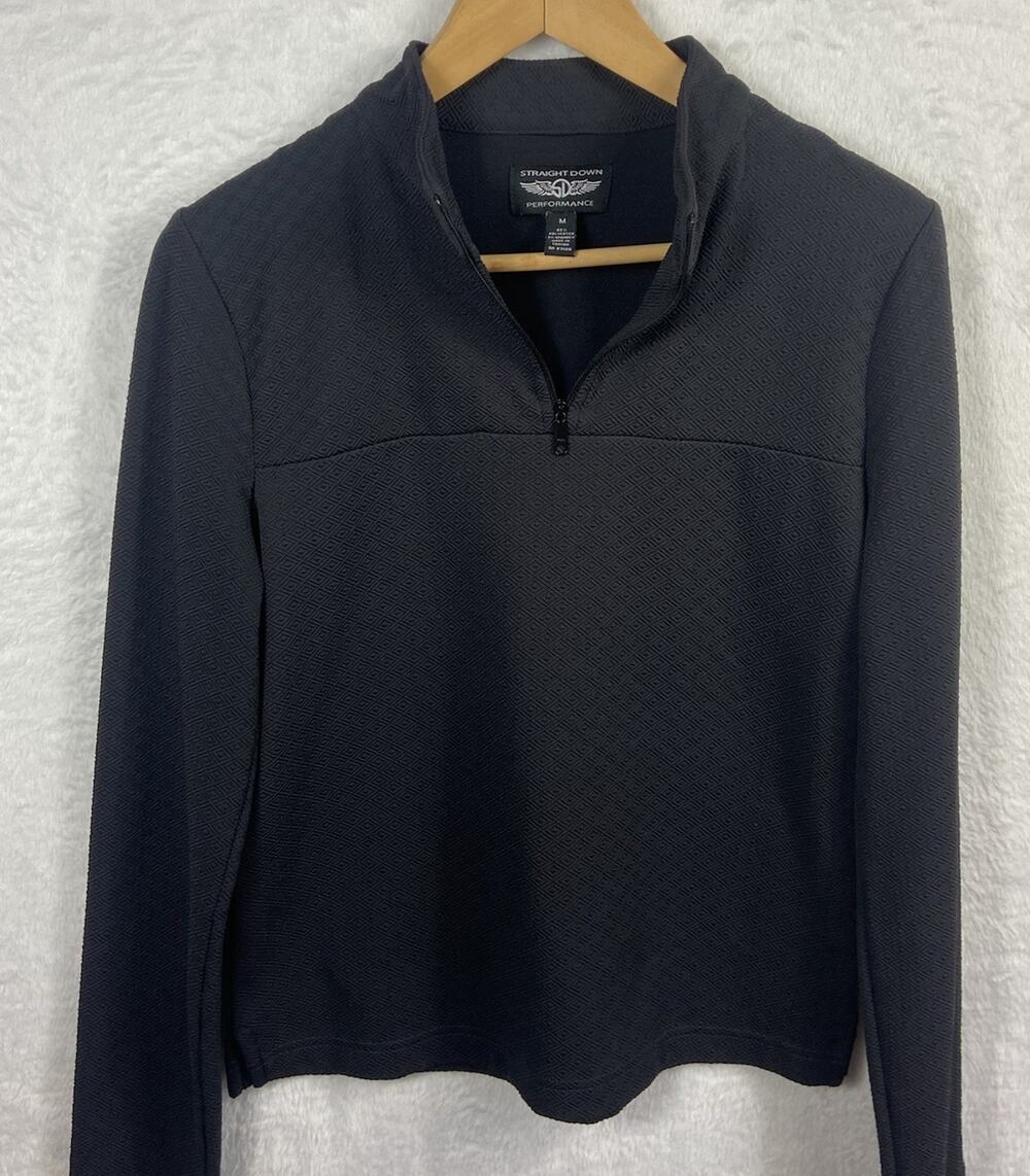 Straight Down 1/4 Zip Pullover Women’s Performance Shirt Long Sleeve Golf M